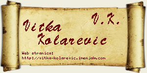 Vitka Kolarević vizit kartica